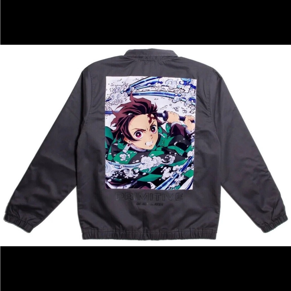 Primitive Skate Apparel Men's X Demon Slayer Tanjiro Kamado Anime Utility Jacket